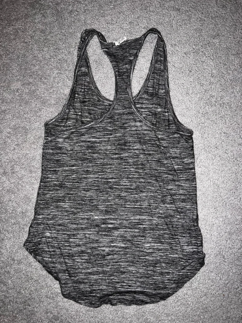 PINK Grey Racerback Tank with Neon Yellow Logo